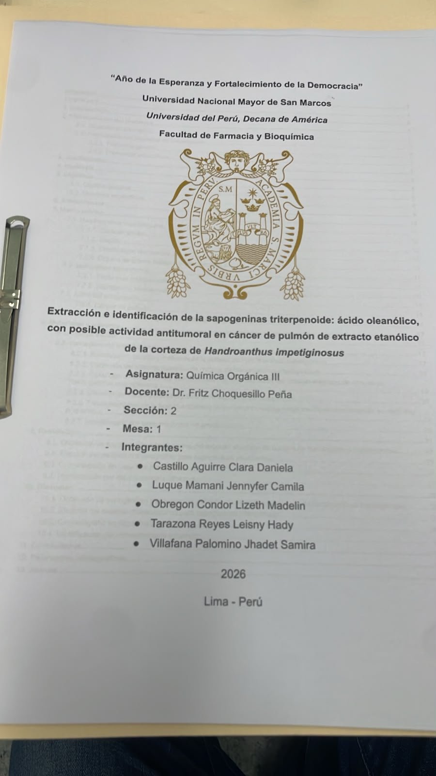 Estudio Handroanthus impetiginosus